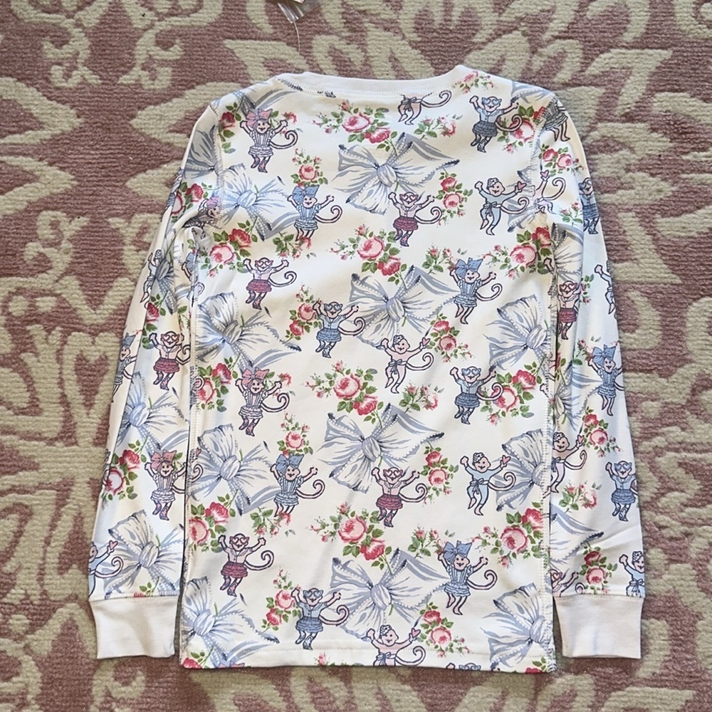 NWT Roller Rabbit X LoveShack Rosa Beaux Monkey Kids Pajamas Pastel Blue‎ - Picture 8 of 15